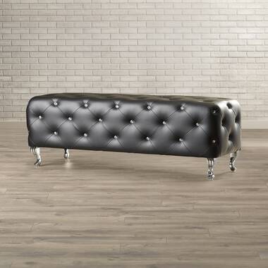 House of Hampton Alma Faux Leather Upholstered Bench Reviews